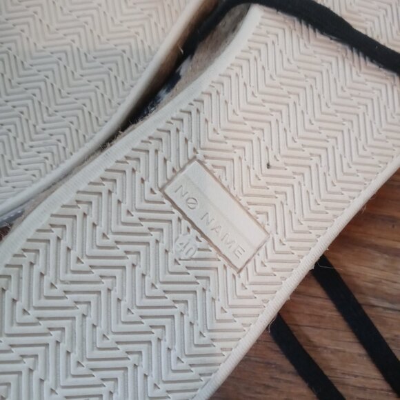 NO NAME zebra print jute trim espadrille platform lace up sneakers (40/US9) - Picture 5 of 11